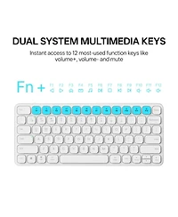 Lofree Wireless Silent-Click Adjustable Dpi Keyboard and Mouse Combo, Compatible with Windows, Mac, Linux, Chrome