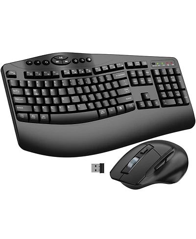 Lofree Wireless Ergonomic Silent Keyboard and Mouse Combo