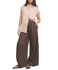 Mint Velvet Women's Linen Blend Panel Shirt