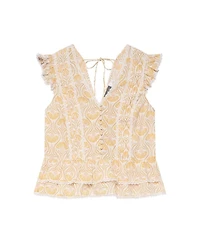 Mint Velvet Women's Cotton Floral Print Top