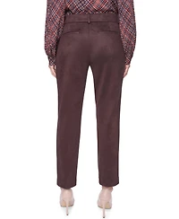 Tommy Hilfiger Women's Mid-Rise Straight Faux Suede Pants