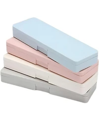 Danrong Pencil Box Hard Case Snap Tight Lid Stackable Plastic Large Capacity School Office Storage Organizer