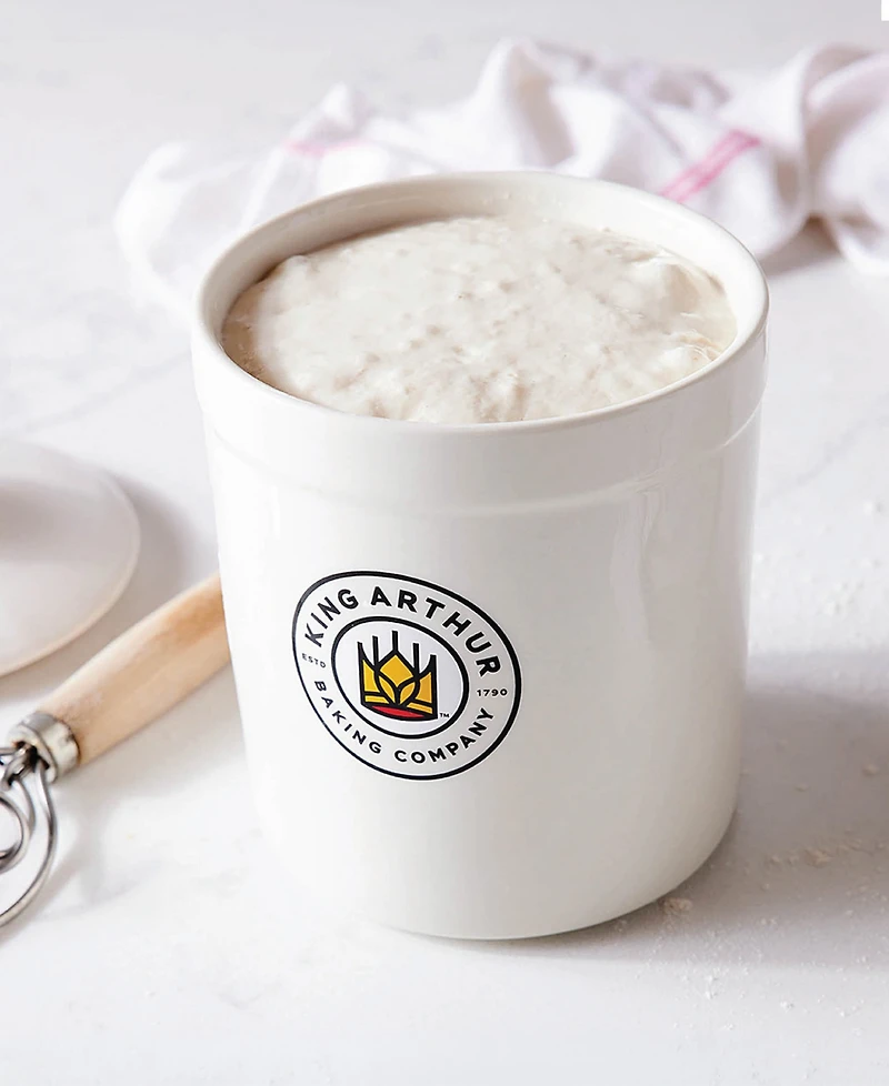 King Arthur Baking Company Ceramic 1-Quart Classic Sourdough Storage Crock with Lid