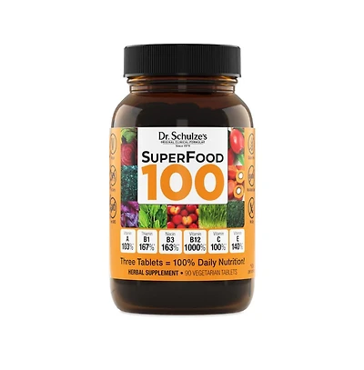 Dr. Schulze's SuperFood 100 - Daily Superfood for Wellness, Energy and Nutrition - Gluten-Free, Dairy-Free