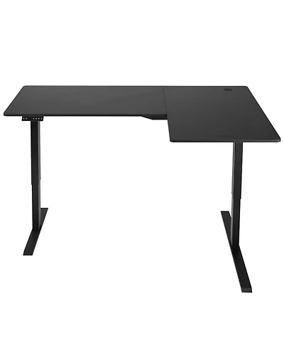 Slickblue L Shaped Standing Gaming Desk with Steel Frame Design