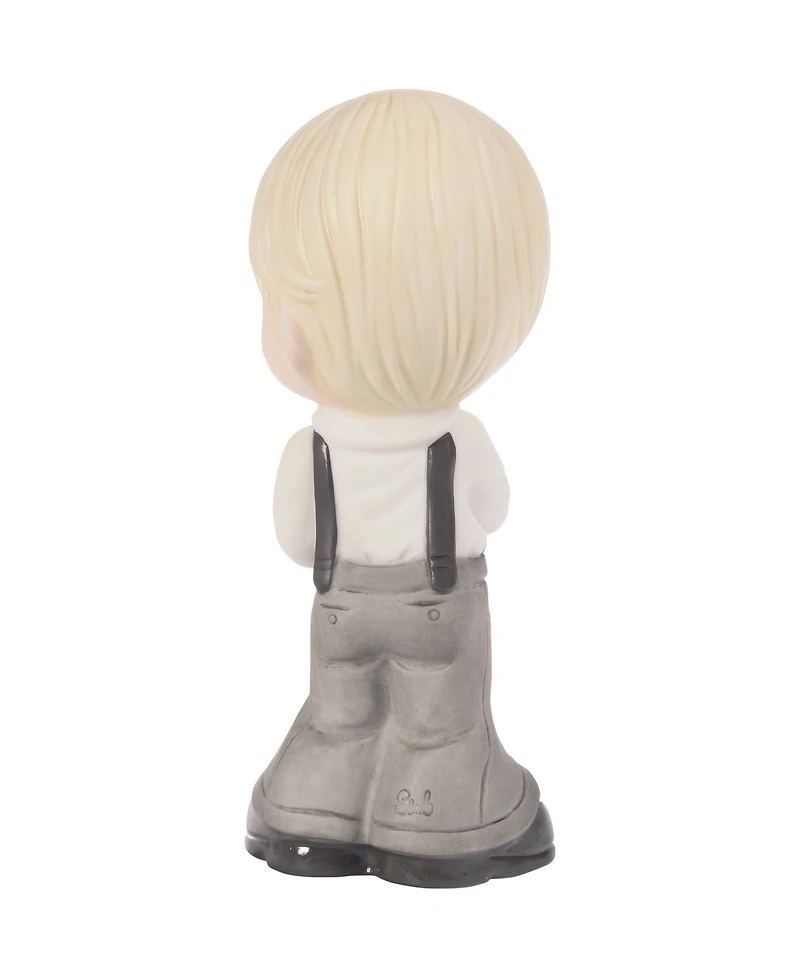 Precious Moments Boy Holding Rose Figurine