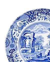 Spode Blue Italian Dinner Plates, Set of 8