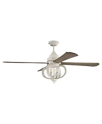 60" Craftmade Augusta Led Ceiling Fan in Cottage White with Remote