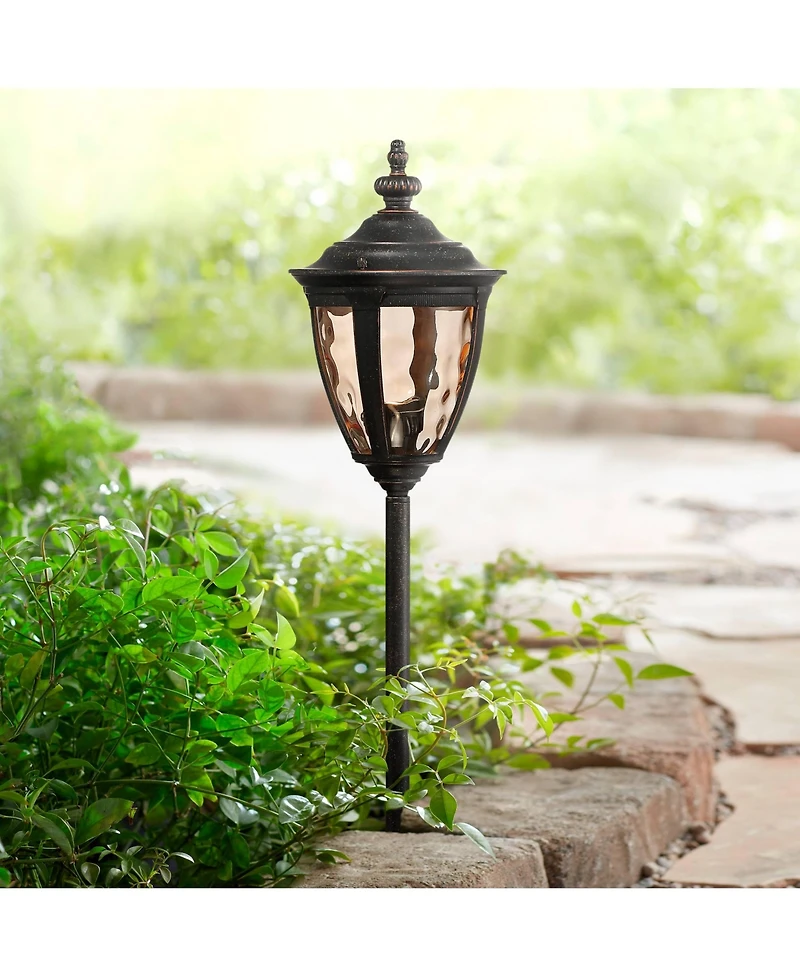 John Timberland Uvas 22 1/2" High Traditional 10-Piece Outdoor Landscape Path and Spot Light Set Porch Led Bulb Bronze Finish