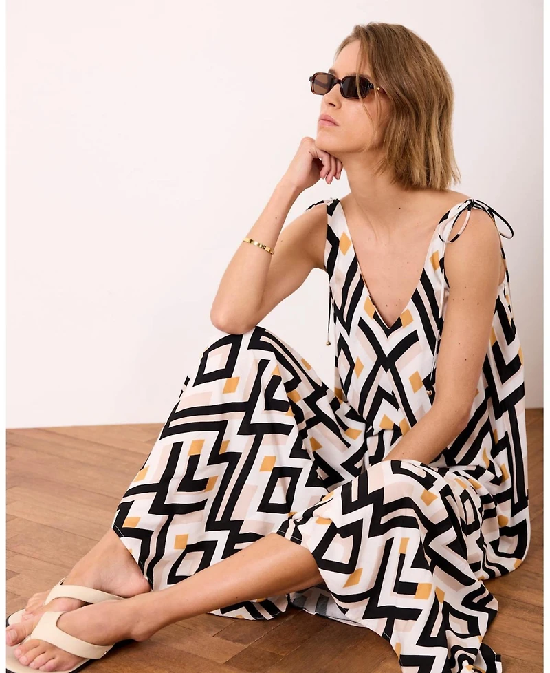 Mint Velvet Women's Monaco Geo Maxi Dress