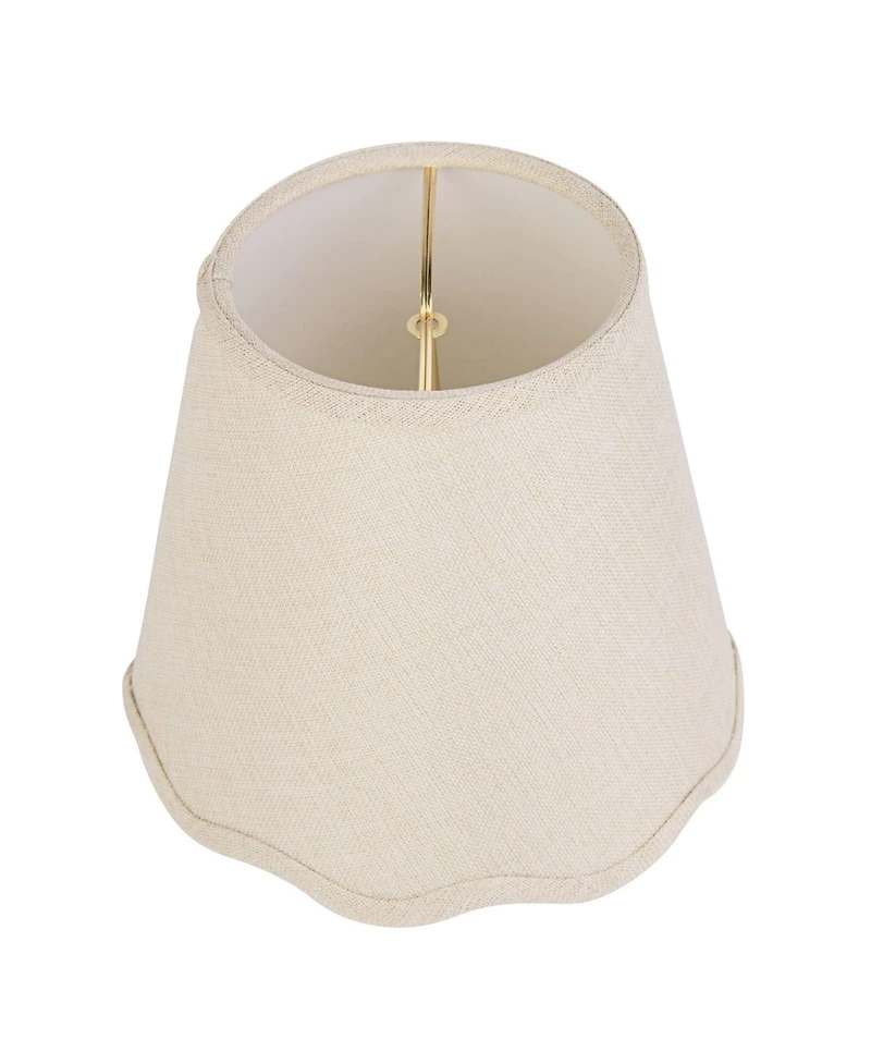 Springcrest Mylie Off-White Scallop Empire Lamp Shade 4x6x5.5 (Clip-On)