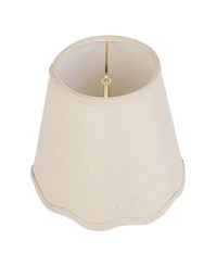 Springcrest Mylie Off-White Scallop Empire Lamp Shade 4x6x5.5 (Clip-On)