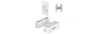 Tessan Wall Outlet Extender with 25 Feet, 1 Usb C, 2 Usb A for Home, Office and Travel
