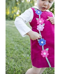 Florence Eiseman Little Girls ( 4-6X) Corduroy Jumper with Flower Dress