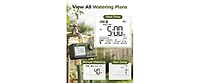 Tessan Brass 2-Zone Programmable Sprinkler Timer with Large Display, Rain Delay and Manual Watering