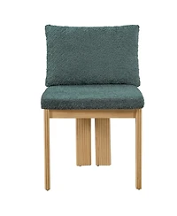 Flynama Set of 2 Boucle Fabric Dining Chairs, Rubber Wood Frame 250lbs Weight Capacity