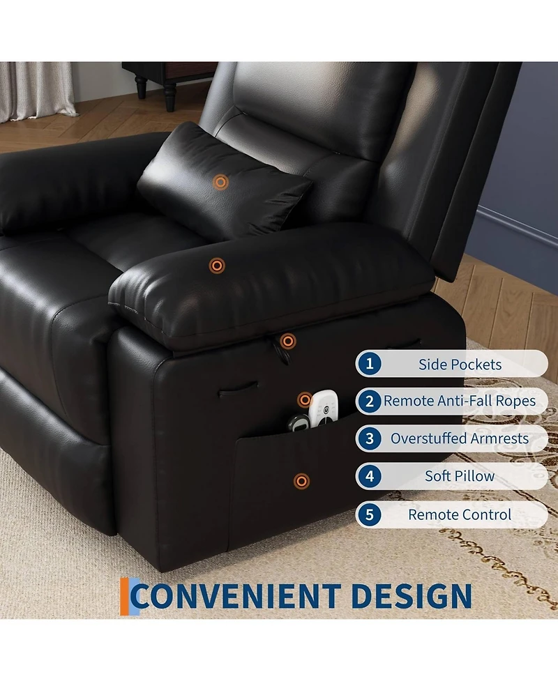 gaomon Heat and Massage Electric Power Lift Recliner Sofa Chair for Seniors, Living Room