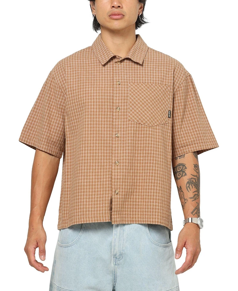 Carre Men's Grid Button Up Shirt