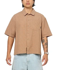Carre Men's Grid Button Up Shirt