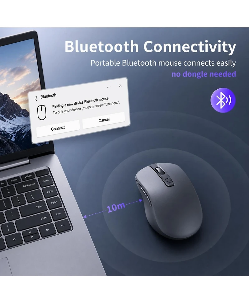 Lofree Wireless Quiet Ergonomic Mouse for Pc