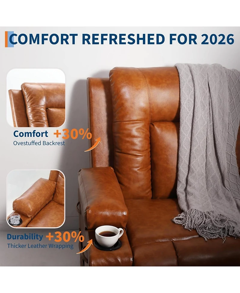 gaomon Power Lift Electric Recliner Sifa Chair, Heat and Massage for Elderly, Living Room