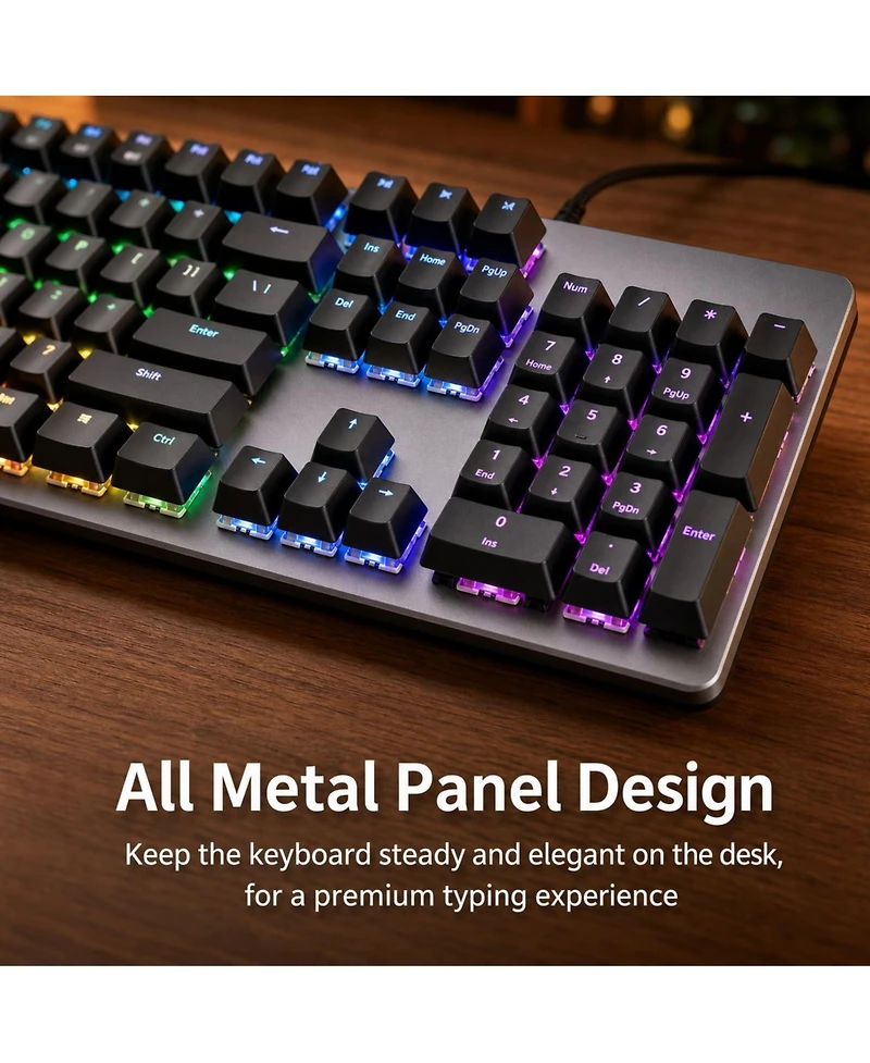 Lofree Wired Mechanical Gaming Keyboard Linear Red Switches Rgb Backlit