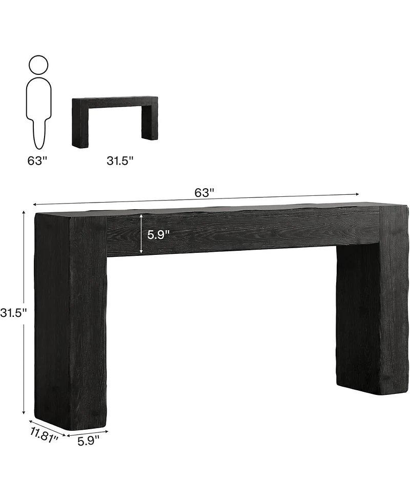 Tribesigns 63" Solid Wood Console Table