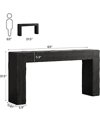 Tribesigns 63" Solid Wood Console Table