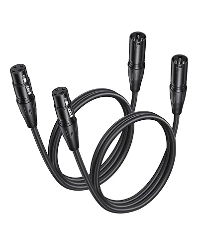 Lofree Balanced Oxygen-Free Copper Xlr Microphone Cable 25 ft., 2-Pack