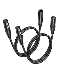 Lofree Balanced Oxygen-Free Copper Xlr Microphone Cable 25 ft., 2-Pack
