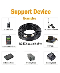 Lofree RG8X 50 Ohm Uhf PL259 Connectors Coaxial Cable