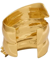 Donna Karan New York Gold-Plated Wide Folded Metal Cuff Bracelet