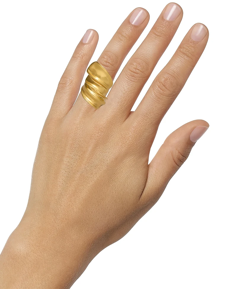 Donna Karan New York Gold-Plated Folded Metal Statement Ring