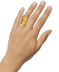 Donna Karan New York Gold-Plated Folded Metal Statement Ring