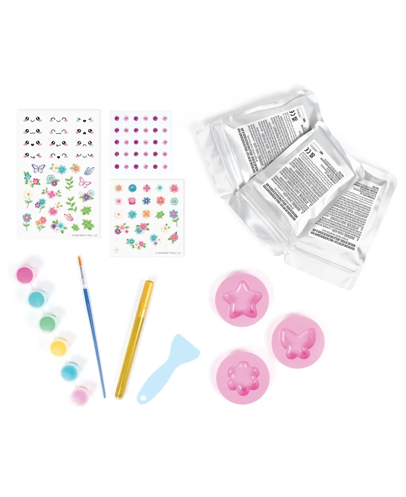 Make It Real Rock Dough Glowing Garden Rock Molding Air-dry Clay, Ages 6+