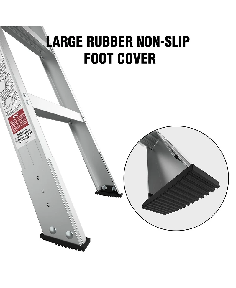 Streamdale Furniture Aluminum Attic Ladder and Insulated Cover Combo, 22.5x54" Opening