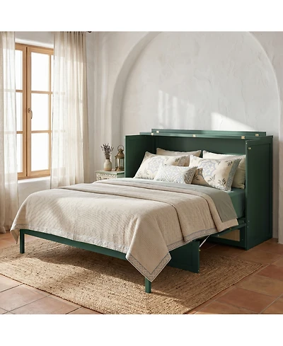 Clihome Queen Murphy Bed with Large Drawers