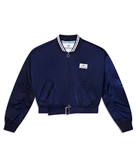 Sergio Tacchini Women's Piano Cropped Satin Bomber Jacket