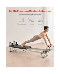 Vevor Foldable Pilates Reformer Pilates Machine Home Gym Equipment with Resistance