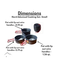 Piscifun Camping Cookware Set With Carry Bag Lightweight Compact Nonstick Frypan Pots