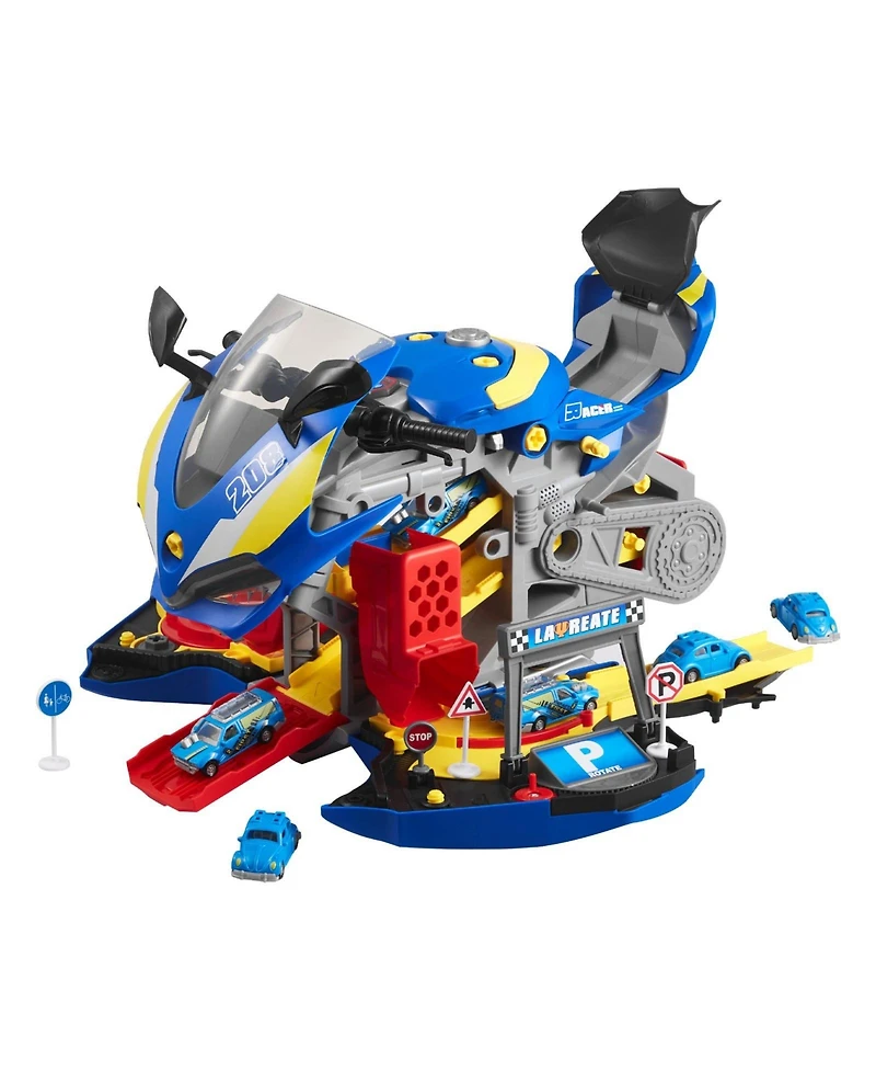 Slickblue Motorcycle Engine Lights-and-Sounds 25-Piece Tool Set Toy, Ages 3+