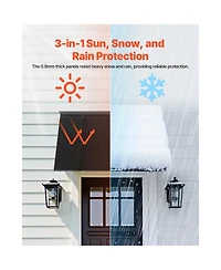 Vevor Window Awning Door Canopy 44x24 in Outdoor Steel Front Door Awnings Anti-Rust
