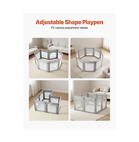 Slickblue Baby Playpen with Soft Mesh Sides, Foldable Toddler Activity Center for Indoor and Outdoor Use