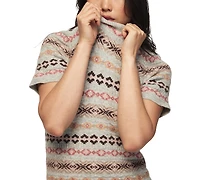 Lucky Brand Women's Fair Isle Crewneck Short-Sleeve Sweater