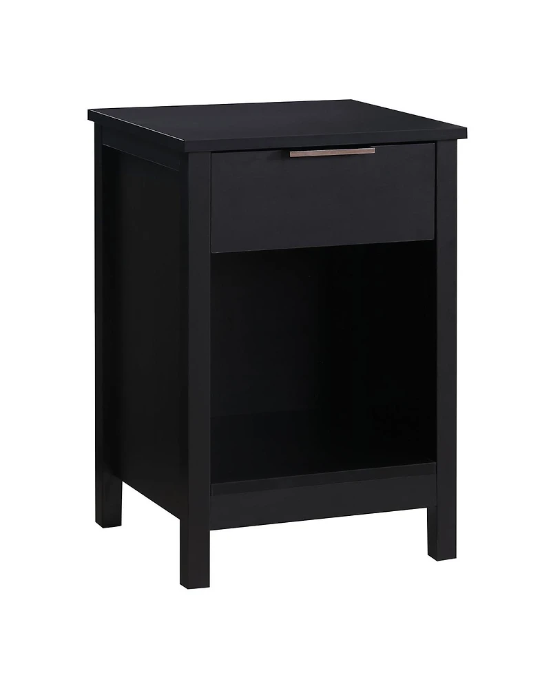 Streamdale Furniture Retro 3-Tier Nightstand with Drawer and Shelf