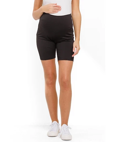 Hello Miz Maternity High-Waisted Biker Bike Shorts, 7" Inseam