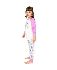 Deux par Toddler Girls 2T -5T Cotton Two Piece Pajama Set Tree Print