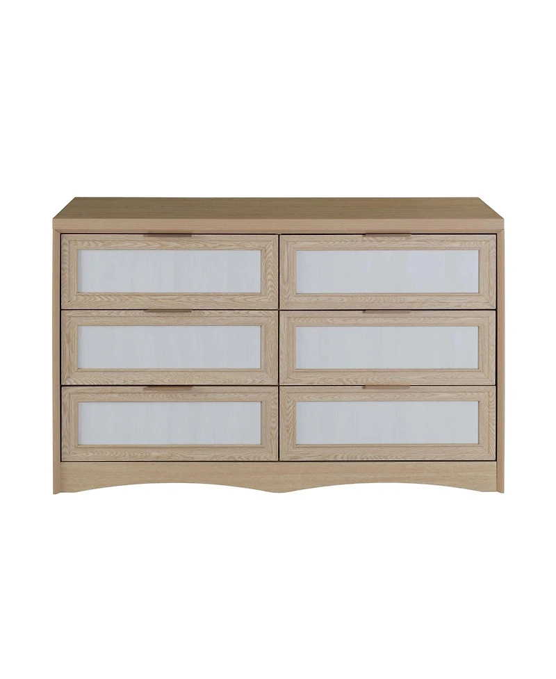 Streamdale Furniture Transitional 6-Drawer Farmhouse Dresser