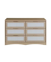Streamdale Furniture Transitional 6-Drawer Farmhouse Dresser
