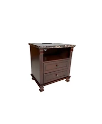 Streamdale Furniture Tall Modern Nightstand with Charging Station and Storage